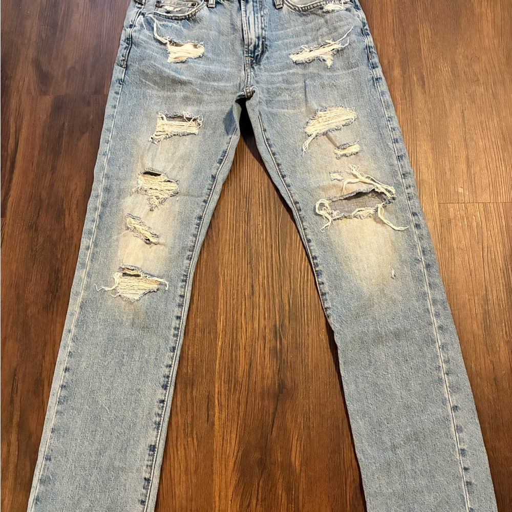 American Eagle Outfitters Men's Ripped Blue Jeans